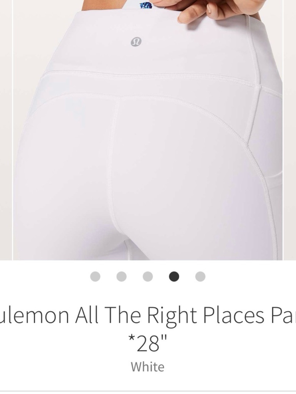 NWT 🍋 Lululemon 🍋 All The Right Places Pant II White Size 4 - Picture 6 of 11